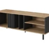 Mobile porta tv moderno 138x49cm rovere e nero PTVLK16