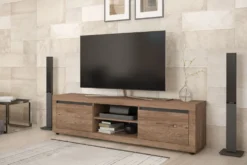 Mobile porta tv moderno 180x50 marrone e antracite PTG5