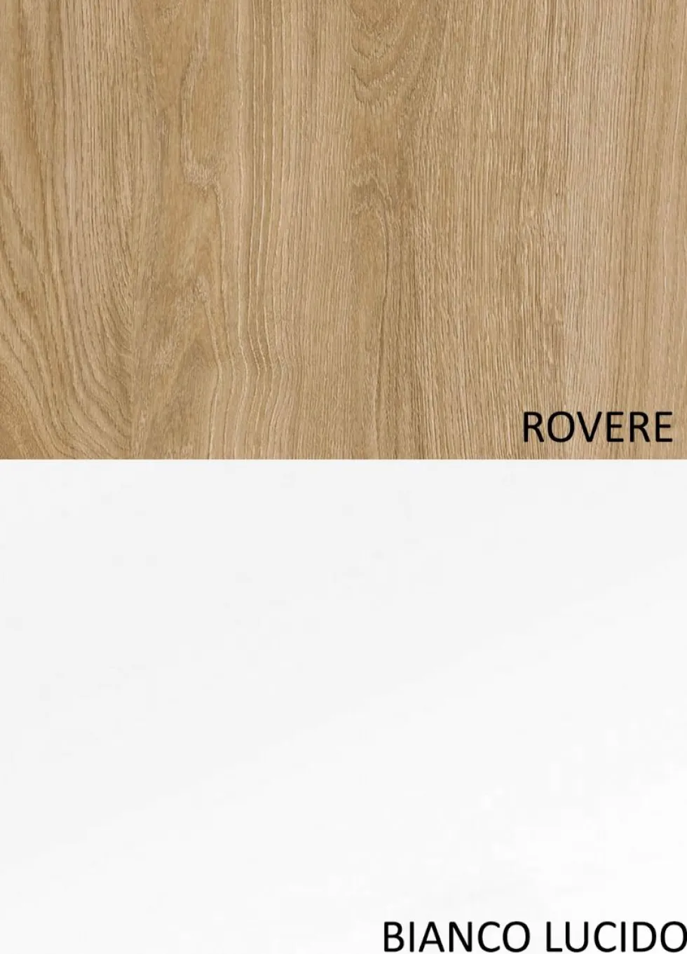 Mobile porta tv sospeso 180x180 cm bianco lucido e rovere PTL40