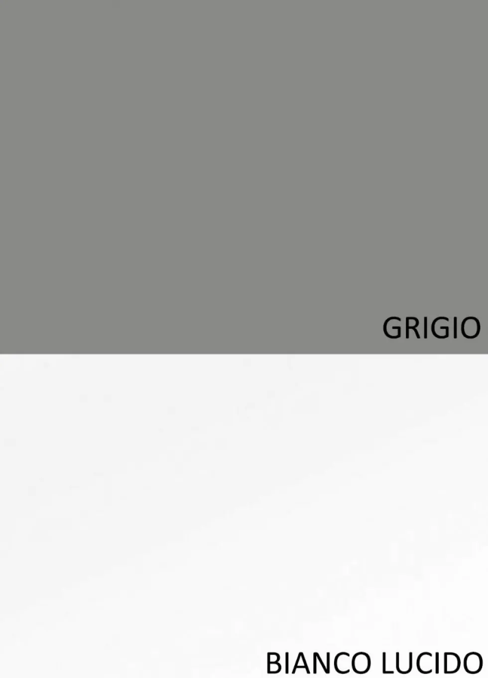 Mobile porta tv sospeso 210x180 cm grigio e bianco lucido PTL27