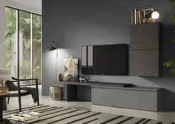 Mobile porta tv 280x190 cm grigio e piombo PTL31