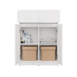 Mobile soggiorno multiuso 70x97 cm con ante e cassetti bianco opaco MMT5