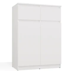 Mobile soggiorno multiuso 70x97 cm con ante e cassetti bianco opaco MMT5