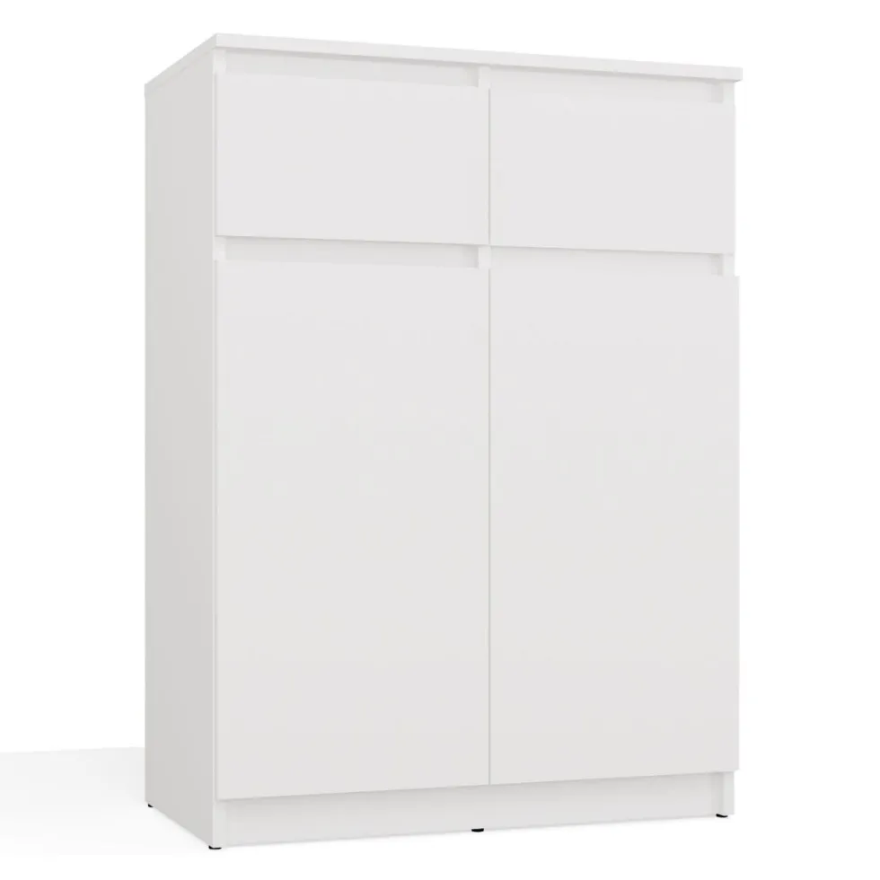 Mobile soggiorno multiuso 70x97 cm con ante e cassetti bianco opaco MMT5