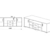 Mobile Stile Contemporaneo Porta Tv PTI6244