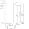 Mobiletto bagno a colonna 30x85 cm con anta e cassetto bianco opaco MBT2