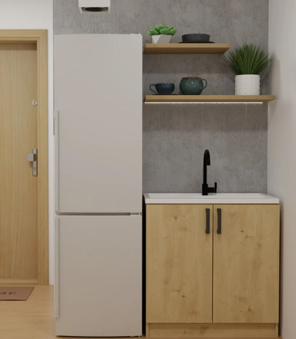 Mobiletto cucina salvaspazio 80x82 cm rovere MCT1