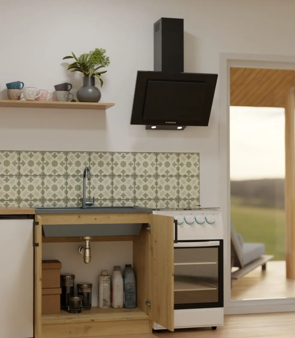 Mobiletto cucina salvaspazio 80x82 cm rovere MCT1