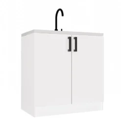 Mobiletto cucina salvaspazio 80x82 cm bianco opaco MCT1