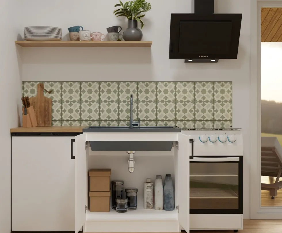 Mobiletto cucina salvaspazio 80x82 cm bianco opaco MCT1