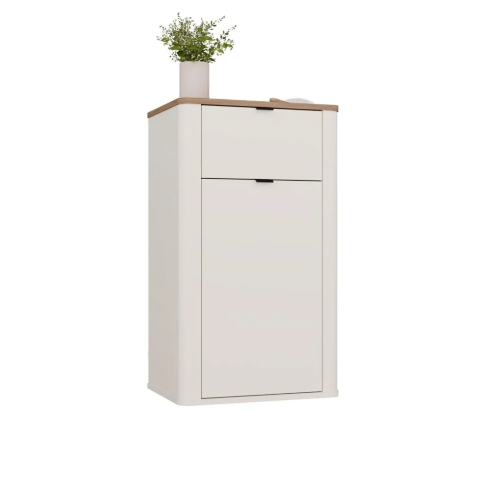 Mobiletto da bagno sospeso 48x83 cm con 2 ante rovere MBT8