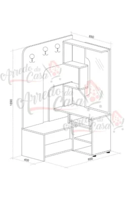 Mobiletto ingresso angolare bianco legno/wengé IU9