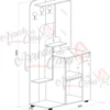 Mobiletto ingresso nero/rovere bianco IU18
