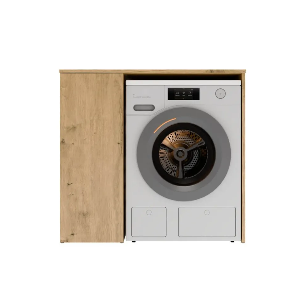 Mobiletto per lavatrice moderno 64x88,5 cm rovere MLT7