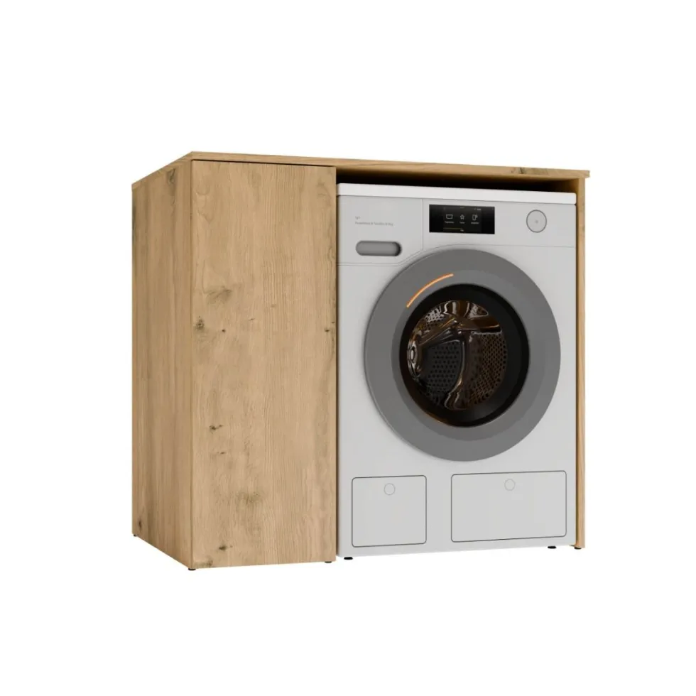 Mobiletto per lavatrice moderno 64x88,5 cm rovere MLT7