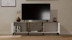 Mobile tv grande 183,5 cm con ante cashmere e rovere PTVT5