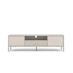 Mobile tv minimal 164 cm con ante e cassetto cashmere PTVT4