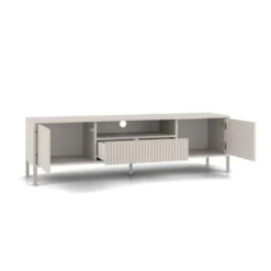 Mobile tv minimal 164 cm con ante e cassetto cashmere PTVT4