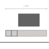 Mobile TV sospeso con vani a giorno 194x29 cm bianco lucido e rovere PTL28