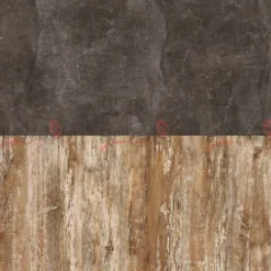 Parete attrezzata angolare grigio e legno chiaro SU32