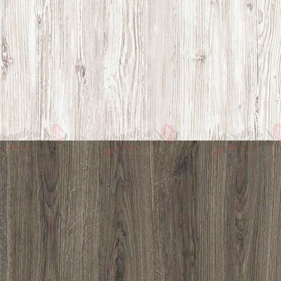Parete attrezzata angolare rovere e bianco SU18