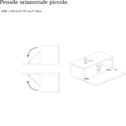 Parete attrezzata angolare 276x200 cm bronzo, rovere e grafite PAL52