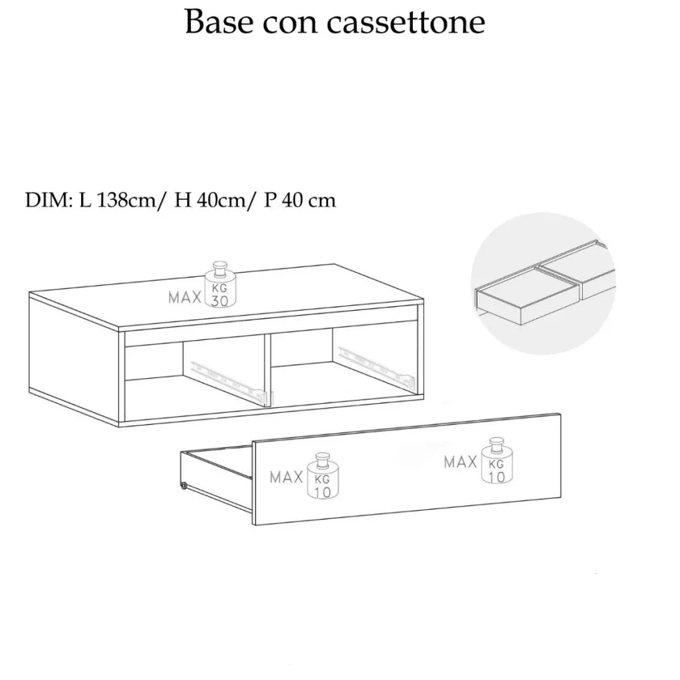 Parete attrezzata componibile 375x170 cm argilla, bronzo e rovere PAL44