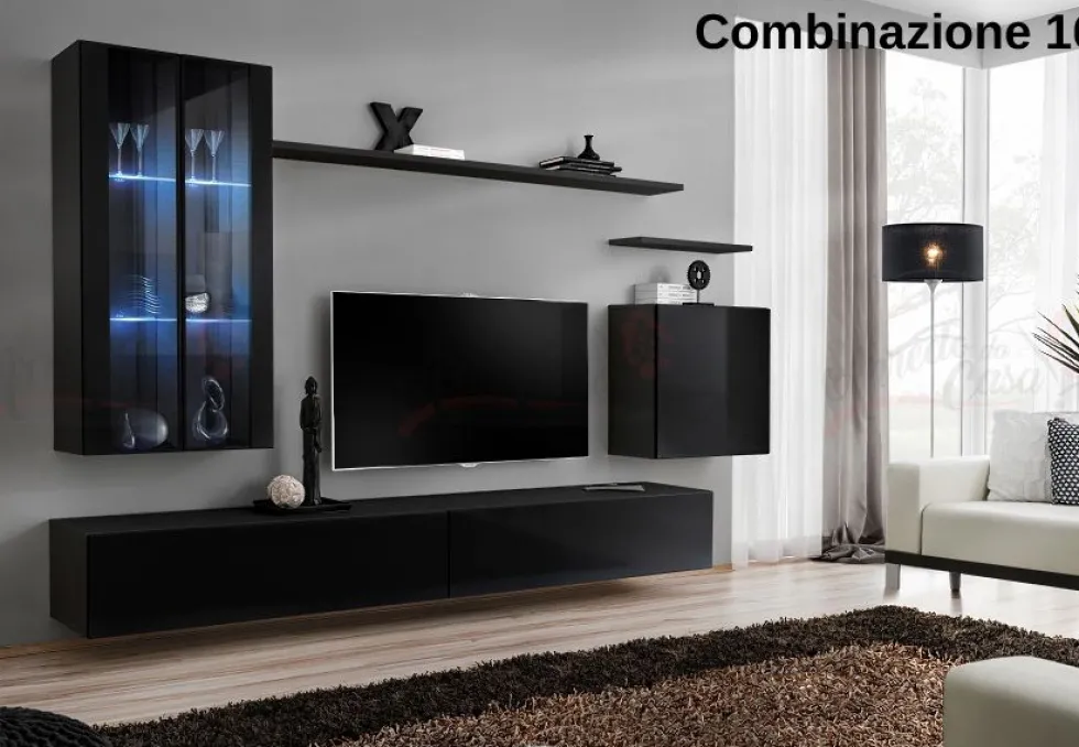 Parete attrezzata con led PAP56