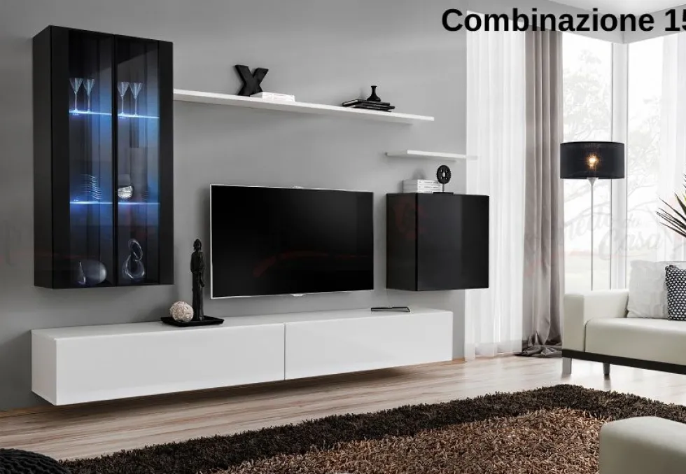 Parete attrezzata con led PAP56