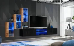 Parete attrezzata con led PAP68