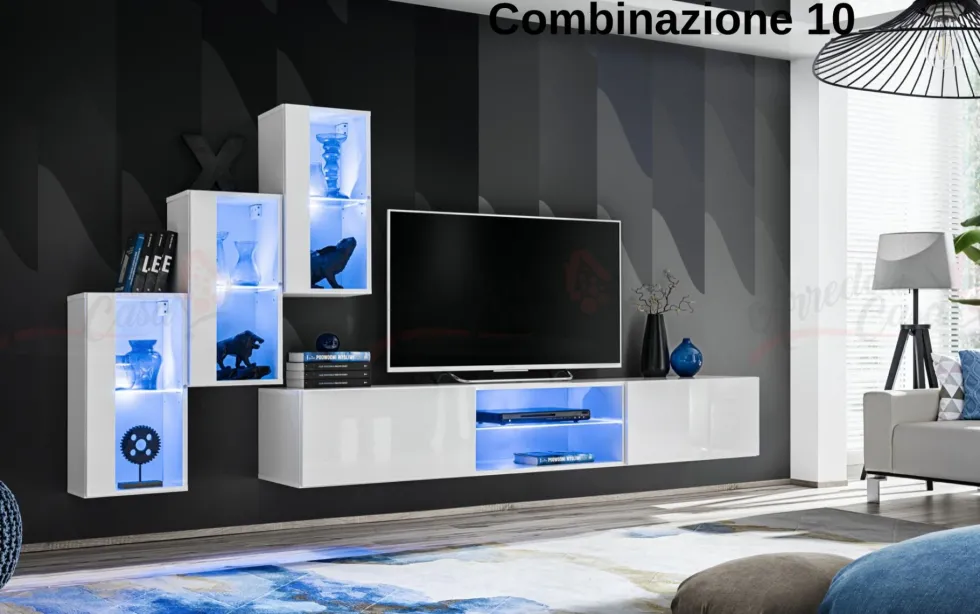 Parete attrezzata con led PAP68