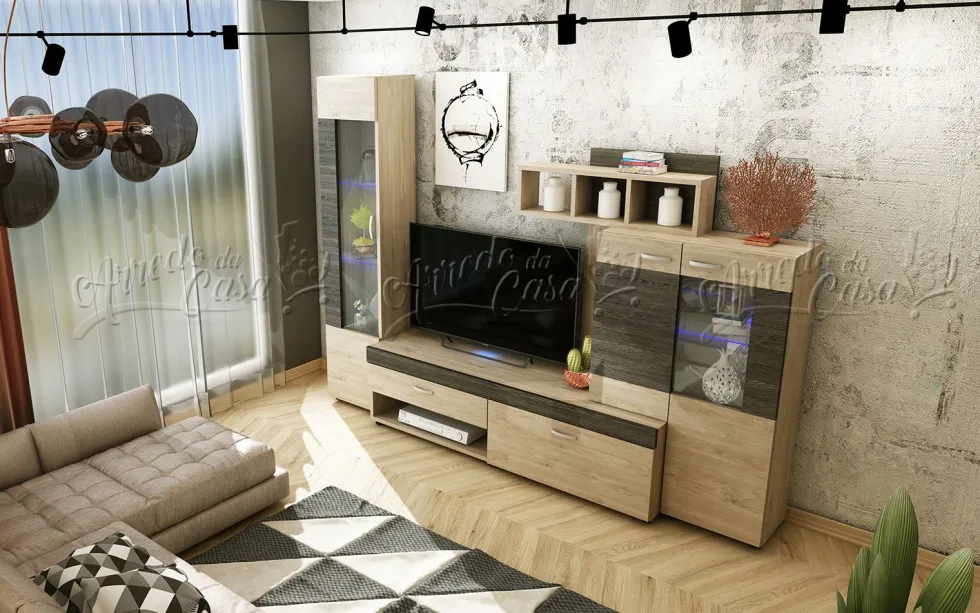 Parete attrezzata con led SU9