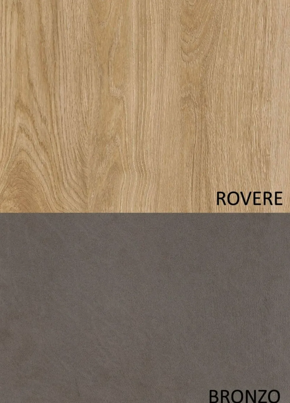Parete attrezzata con libreria 305X186 cm bronzo e rovere PAL19