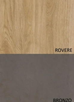 Parete attrezzata con libreria a colonna bronzo e rovere PAL18
