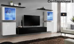 Parete attrezzata con luci led PAP58