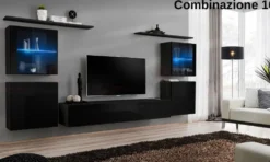 Parete attrezzata con luci led PAP58