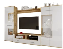 Parete attrezzata contemporanea in Rovere SILS