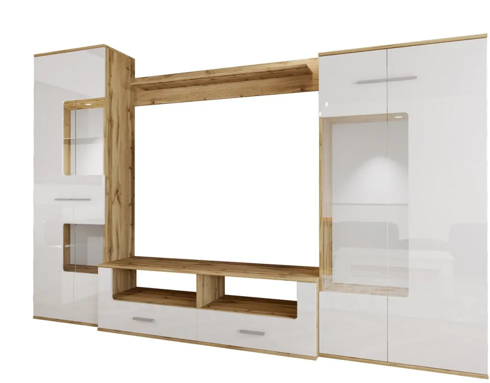 Parete attrezzata contemporanea in Rovere SILS