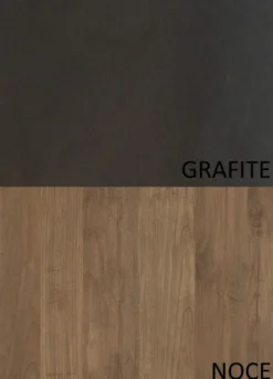 Parete attrezzata con vani e giorno 330x210 cm grafite e noce PAL36