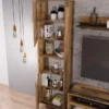 Parete attrezzata effetto legno anticato PAI5