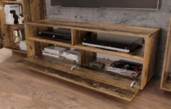 Parete attrezzata effetto legno anticato PAI5