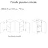 Parete attrezzata elegante 280x202 cm bianco lucido e noce PAL62