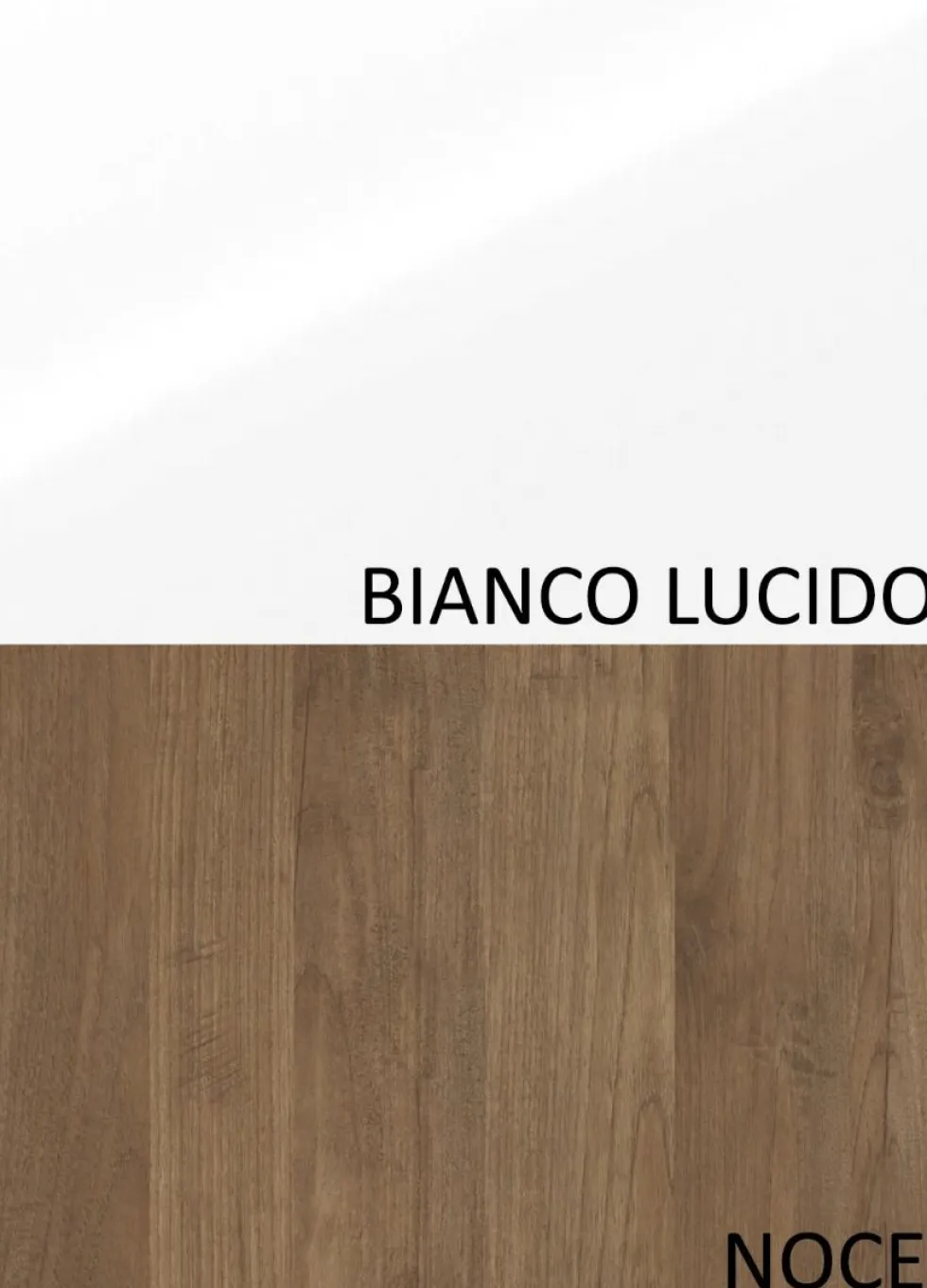 Parete attrezzata elegante 280x202 cm bianco lucido e noce PAL62