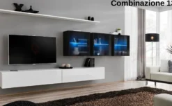 Parete attrezzata moderna con vetrina PAP61