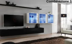 Parete attrezzata moderna con vetrina PAP61