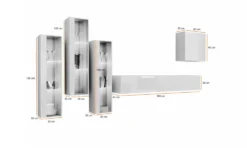 Parete attrezzata moderna con led PAP57