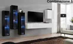 Parete attrezzata moderna con led PAP57
