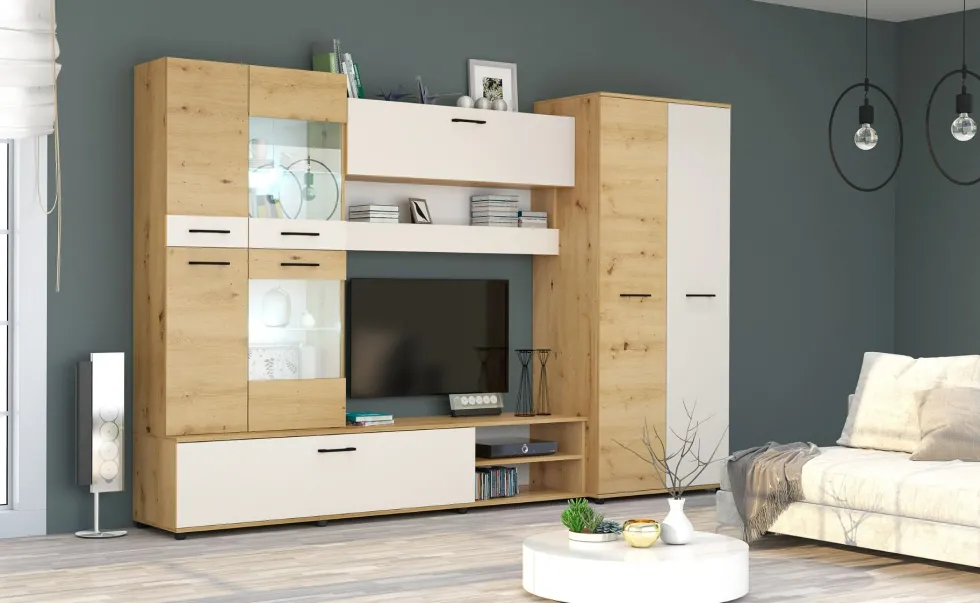 Parete attrezzata moderna con led SG2