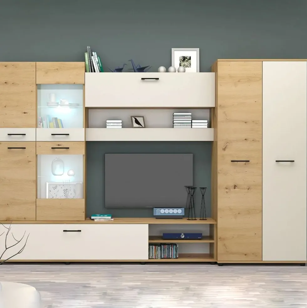 Parete attrezzata moderna con led SG2