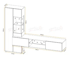 Parete attrezzata moderna PAP141
